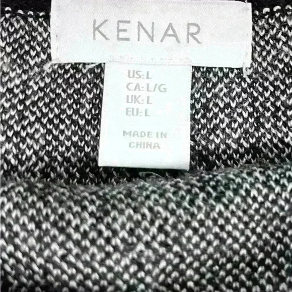 Kenar Womens Black Wool Blend Skirt Size L Waist 34* Length 20* Square Pattern - Picture 3 of 4